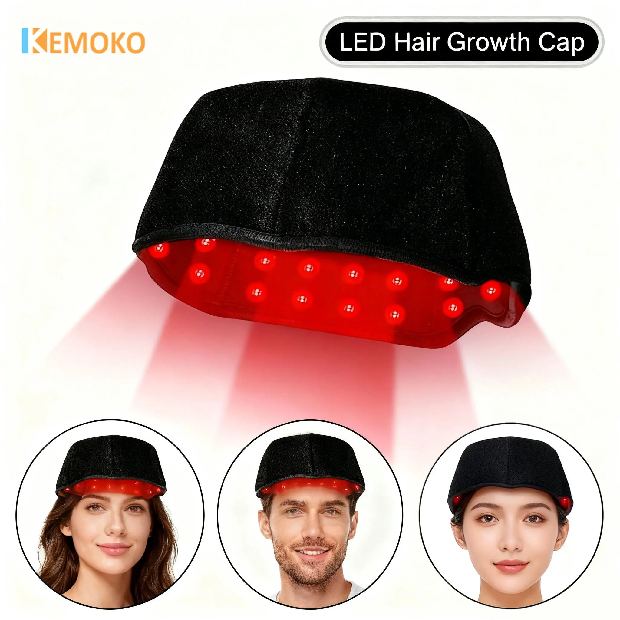 Red Light Hats for Hair Regrowth,Infrared light Cap Thinning Anti,Hair Loss Anxiety Stress Reduce, Migraine Scalp Relax Massager