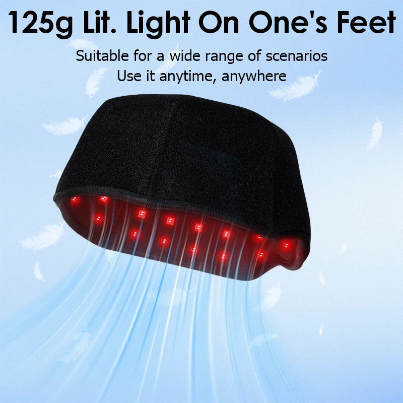 Red Light Hats for Hair Regrowth,Infrared light Cap Thinning Anti,Hair Loss Anxiety Stress Reduce, Migraine Scalp Relax Massager